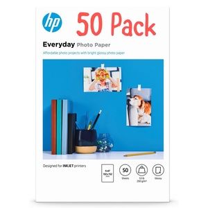 50 Pack! 4x6 HP Glossy Photo Print Paper for Inkjet printers!